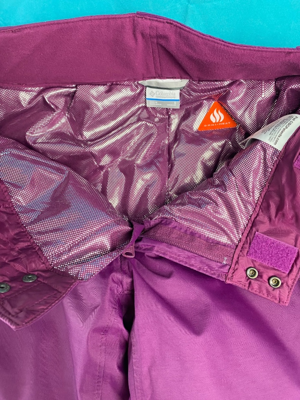 Columbia Bugaboo Omni-Heat Insulated Ski Snow Pants Purple Women’s S - Picture 5 of 12
